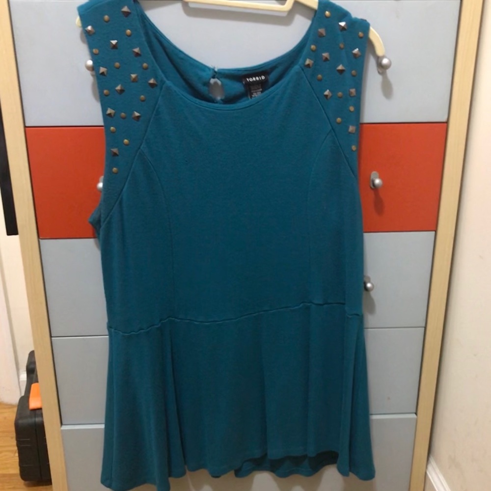Blue peplum